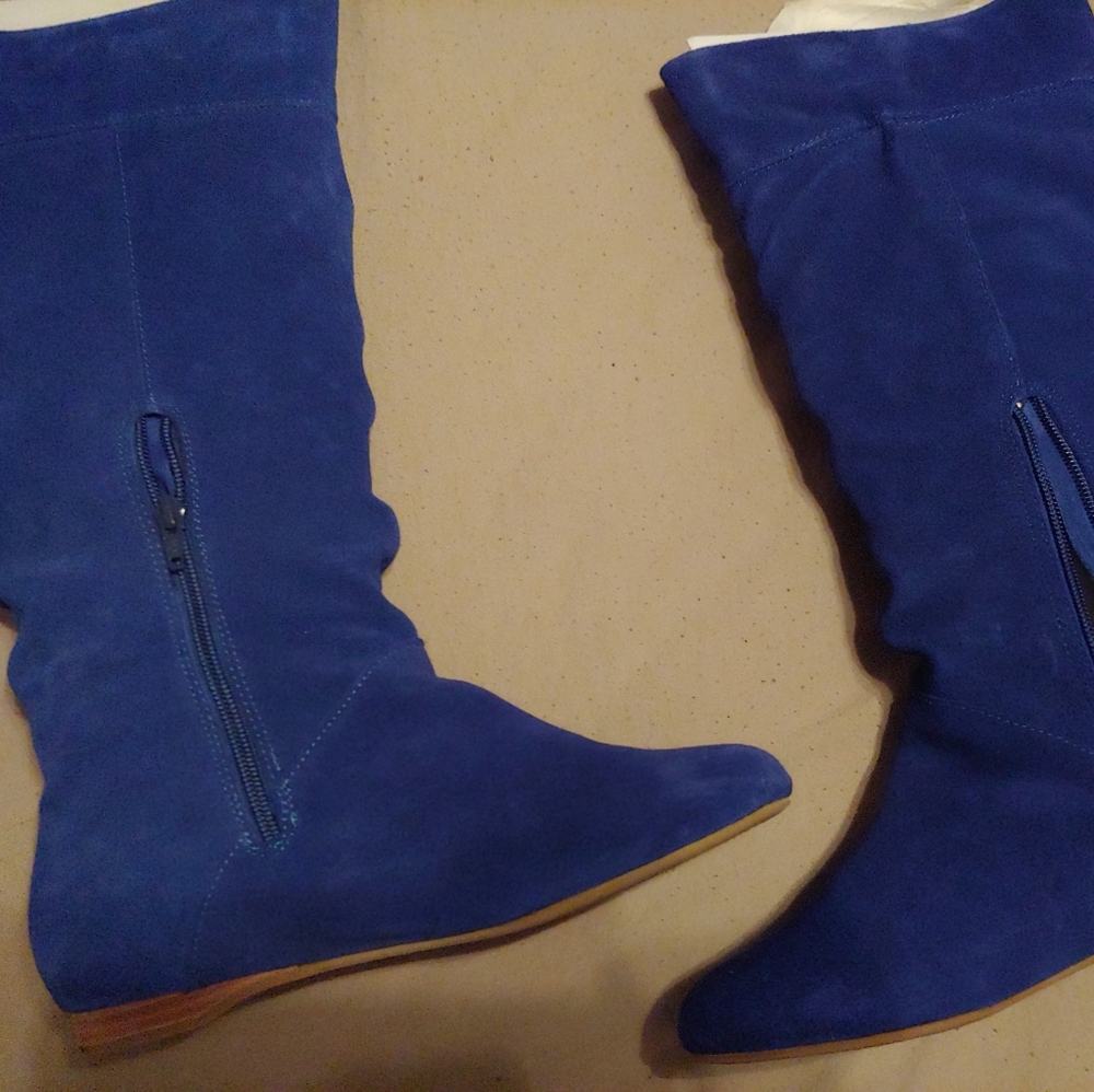 nadra blue suede boot